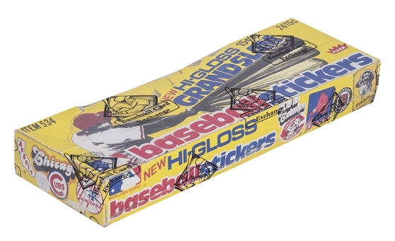 1977 Fleer "Hi-Gloss Baseball Stickers" Unopened Wax Box (24 Packs) – BBCE Certified